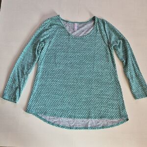 LuLaRoe Green 3/4 Sleeve Relaxed Tunic